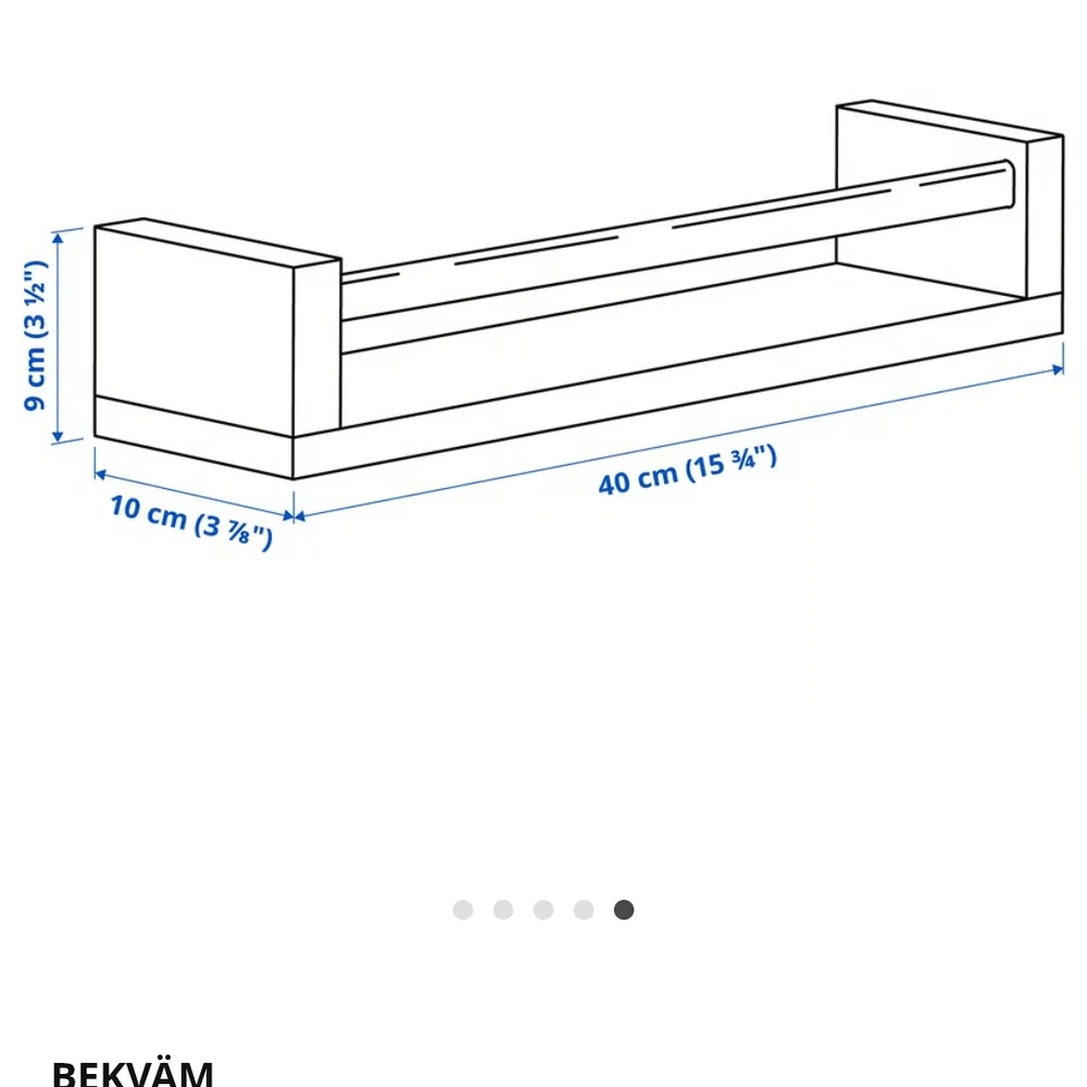 IKEA BEKVÄM Wooden Wall Shelf